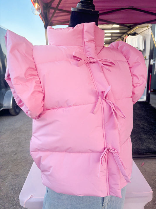 Lovely Lady Bow Vest - Pink